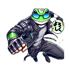 [LINEスタンプ] フロッグ・ザ・ボス-無敵のカエル・ダガー