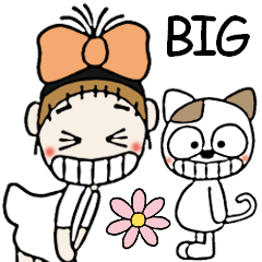 [LINEスタンプ] おちゃめと猫のご挨拶♡敬語♡BIG♡春