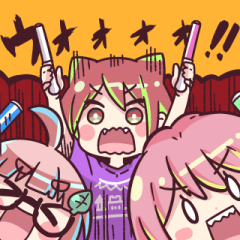 [LINEスタンプ] 永遠の25歳を自称するかあさんと娘たち。2