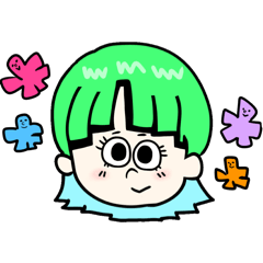 [LINEスタンプ] グリーン娘