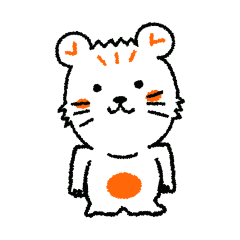 [LINEスタンプ] 直角ショルダータイガー