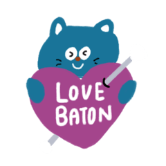[LINEスタンプ] バトントワラーねこちゃん