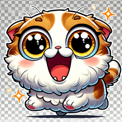[LINEスタンプ] イカレタスコティッシュフォールドスタンプ