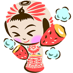 [LINEスタンプ] Yotta ネオ伝統こけし 花子 第1弾
