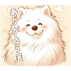 [LINEスタンプ] 「もふもふサモエドのことば」