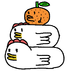[LINEスタンプ] 鳥とみかん