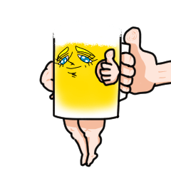 [LINEスタンプ] マッチョ生中バークガー【毎日ビール】
