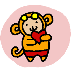 [LINEスタンプ] めがねざるくんと いっしょ