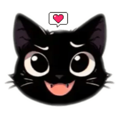 [LINEスタンプ] 黒猫にゃんにゃんスタンプ