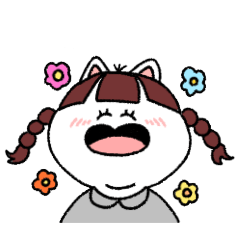 [LINEスタンプ] ぽちゃねこちゃん ( 言葉あり＆なし )