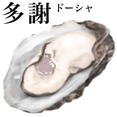 [LINEスタンプ] 牡蠣 大粒 【台湾語】