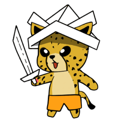 [LINEスタンプ] チーターのビーチレース