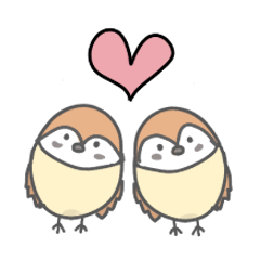[LINEスタンプ] すずめのシンプル日常会話