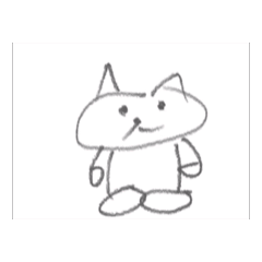 [LINEスタンプ] 立つ猫