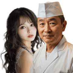 [LINEスタンプ] 板前とキャバ嬢