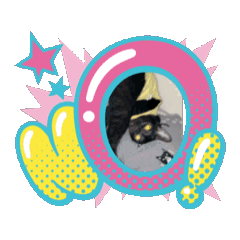 [LINEスタンプ] 動くこげという名の黒猫女子