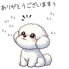 [LINEスタンプ] ビション・フリーゼのイラスト風