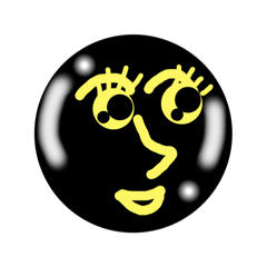 [LINEスタンプ] いろいろな顔の表情 ブラックバージョン