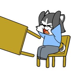[LINEスタンプ] シベリアンハスキーの夏雪遊び