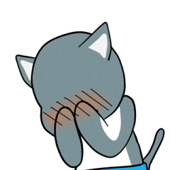 [LINEスタンプ] 灰色猫のあまやどり