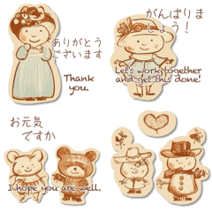 [LINEスタンプ] 大人かわいいスタンプ＊アンティーク絵本