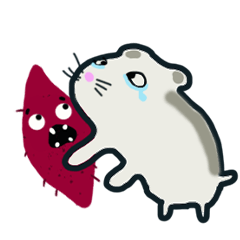 [LINEスタンプ] かわいいネズミ-1-278