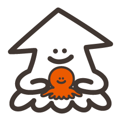 [LINEスタンプ] いか ときどき たこ