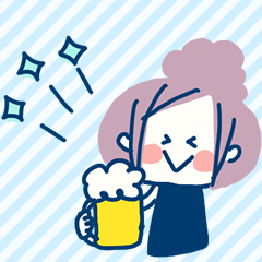 [LINEスタンプ] くすみカラーのガーリースタンプ