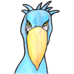 [LINEスタンプ] ハシビロコウは動じない ver.2