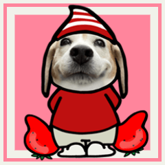 [LINEスタンプ] ビーグル犬ポップアップ(春2)