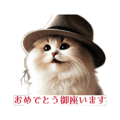 [LINEスタンプ] 嬉しいネコ