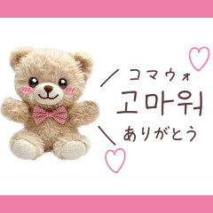 [LINEスタンプ] くまの韓国語♡