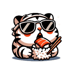 [LINEスタンプ] ホワイトタイガー - ハッピー増量プラン
