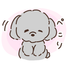 [LINEスタンプ] もこもこ優しいいぬスタンプ(敬語あり丁寧)