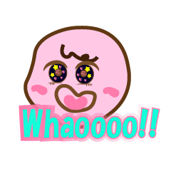 [LINEスタンプ] かわいいぴんくの女の子