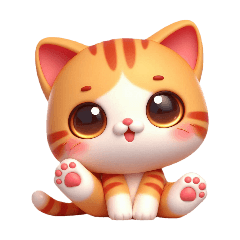 [LINEスタンプ] [アレンジ用]ちびキャラの猫