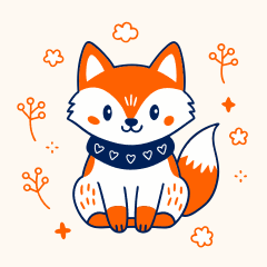 [LINEスタンプ] キツネのまったりお昼寝