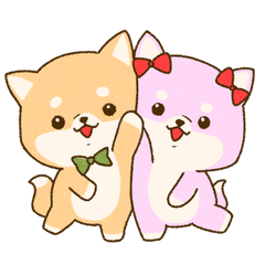 [LINEスタンプ] SDアニマルズ 柴犬カップル！