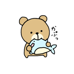 [LINEスタンプ] くじらさんとくまさん
