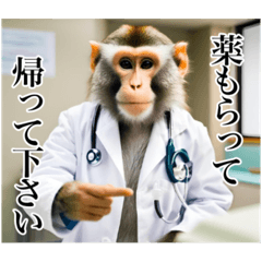 [LINEスタンプ] 架空の自称医者猿【関西弁】