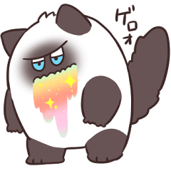 [LINEスタンプ] 【毒づく】悪態をつくシャム猫もどき