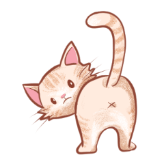 [LINEスタンプ] しましま子猫