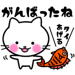 [LINEスタンプ] やさしいのんびり子猫☆白ネコ