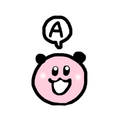 [LINEスタンプ] パステルカラー丸顔 A〜P