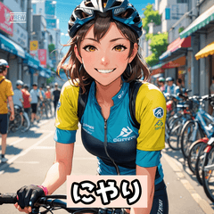 [LINEスタンプ] 女子自転車ロードレーサー スタンプ！