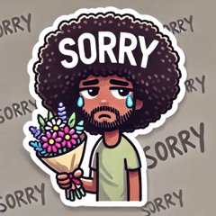 [LINEスタンプ] アフロ花束のスタンプ@SFW