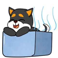 [LINEスタンプ] シャンプーする柴犬