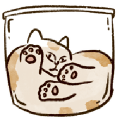 [LINEスタンプ] 何も言わないネコ