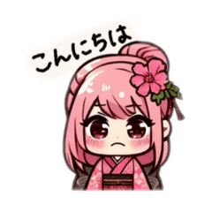 [LINEスタンプ] 桜子ちゃんとサクラちゃん