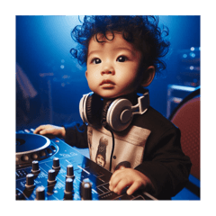 [LINEスタンプ] DJ 子供